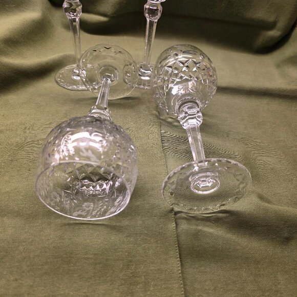 Set of 4 Rogaska Crystal Gallia Wine Hock Balloon Red Wine Glasses 8" Orig Owner - Picture 5 of 8